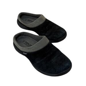 Teva Black and Gray Mules